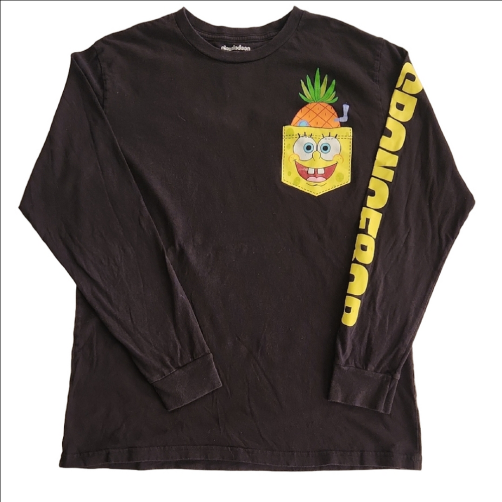 3/$20 Nickelodeon Black and Yellow SpongeBob Long Sleeve Tee